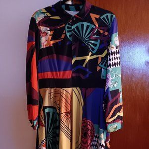 Multi pattern long dress